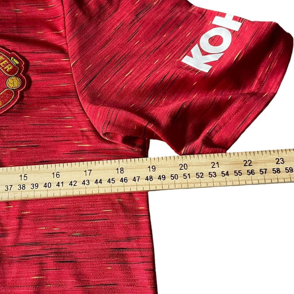 Manchester United Jersey Men's Size Medium Red Adidas Athletic Soccer 540 - Picture 12 of 15